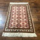 Turkish Sivas Rug 3x4, Pink, Handmade, Wool, Vintage