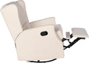 Omma Swivel Glider Rocking Recliner Cream Upholstered 3In1