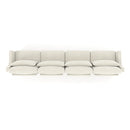 Elegant Four-Seater Chenille Sofa with Lumbar Pillow, Ergonomic Design, Solid Wood Frame, Beige