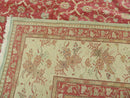 12' X 18' Palace Size Handmade Egyptian Wool Rug Carpet Soft Colors Red & Beige