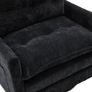 UNITED WE WIN Swivel Barrel Chair - Mid Century Modern Chair, Thick Padded Arm Chair with Solid Metal Base, Comfortable Single Sofa Chair, Swivel Accent Chair for Living Room Bedroom