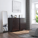 Dark Brown Modern 5 Drawer Chest of Drawers for Bedroom