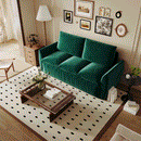 70.9'  Pull Out Sofa Bed, 3-Seat Convertible Sleeper Sofa with 2-in-1 Pillow and Blanket Set,Multi-Functional Velvet Loveseat Bed,Green