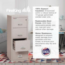 Vertical 4 Drawer Fire Safe File Cabinet 1 Hour Fire Rated