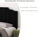 Velvet Wall Mounted Queen Size Headboard with Tufted Design