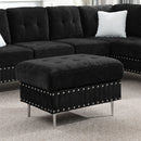 L-Shaped Sectional Sofa With Chaise And Storage Ottoman, Includes 2 Pillows