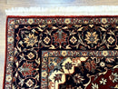 Sino Persian Rug 4x6, Traditional Wool Hand Knotted Carpet, Red Navy Blue, 225 KPSI