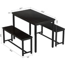 Rectangular Dining Table And Chairs Set Four Modern Wood