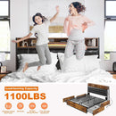 Queen Bed Frame With 4 Storage Drawers And Charging Station