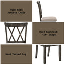 Claudia II - Side Chair (Set of 2) - Beige Fabric & Weathered Gray