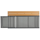 WATERLOO CHAISE LOUNGE WITH ATTACHED WOOD SIDE TABLE, 1PC, (62756.00BLK)