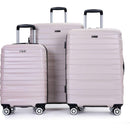 3 Piece Luggage Sets PC Lightweight & Durable Expandable Suitcase with Two Hooks, Double Spinner Wheels, TSA Lock, (21/25/29) Sand