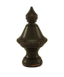 Beaded Knob Lamp Finial Spire Oiled Bronze 1.5"h