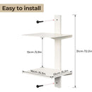 Invisible Floating Bookshelf Wall Mounted 8 Tier White