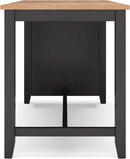 Counter Height Dining Table With 3 Shelves Trestle Base
