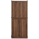K&K 71' Tall Kitchen Pantry Cabinet with 3 Pull Out Cabinet Organizers, Farmhouse Embossed Texture Storage Cabinet with 6 Door Shelves, 2 Drawers, Freestanding Cupboard for Kitchen, Dining Room Brown