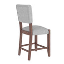 5-Piece Counter Height Dining Set, Faux Marble Bar Table with 4 Upholstered Chairs, Mid-Century Style for Kitchen or Small Spaces