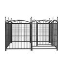Dog Playpen Indoor 32 inch 8 Panels Metal Dog Pen Pet Dog Fence Outdoor Exercise Pen with Doors, Heavy Duty Dog Fence Puppy Pen for Large Medium Small Dogs Indoor Outdoor Foldable Pet Exercise Pen