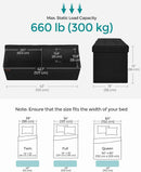 Ink Black 43 Inches Super Ultra Foldable Storage Ottoman