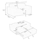 Sofa Bed With Pockets, 3 In 1 Convertible For Living Room