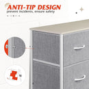 Light Grey Tall Dresser With 10 Drawers For Bedroom Storage