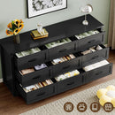 9 Drawer Dresser For Bedroom Modern Wooden Anti Tip