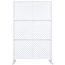 Outdoor & Indoor Privacy Screen Metal Privacy Screen 76' H×48' W, Freestanding Decorative Privacy Screen for Deck Balcony Patio, Privacy Fence Panels for Outside Lawn Garden PS113 WHITE