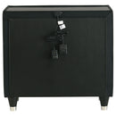 Lorient 2-drawer LED Nightstand with USB Black