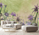 Modish Purple Flowers Wallpaper