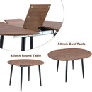 Walnut Extendable Dining Table Set Six Chairs Upholstered