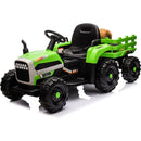 Ride on Tractor with Trailer,24V Battery Powered Electric Tractor Toy, 200wx2motor 1.86-4.97MPH/Remote Control,electric car for kids,Three speed adjustable,USB,MP3, Bluetooth,LED light, safety belt.
