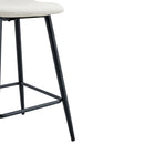 Modern White PU Bar Chair Set - Rounded Backrest, Stable Comfort, Multiple Colors