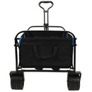 400lbs Collapsible Foldable Wagon Cart, Beach Wagon Utility Cart Utility Wagon Grocery Cart for Camping Shopping Sports Gardening Fishing