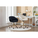 Mesh Fabric Home Office 360Swivel Chair Adjustable Height With Gold Metal Base,Black