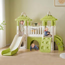 8-1 Toddler Climber and Slide Set,Kids Slide for Toddlers Age 1+, Kids Playground Climber Freestanding Slide Playset with Basketball Hoop, Play Combination for Babies,Indoor& Outdoor
