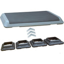 Adjustable Aerobic Stepper Workout Step with 4 Risers Fitness & Exercise Platform Trainer