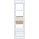 Open-Style Wardrobe with Hanging Rails, Shelves and Drawers, White