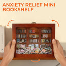 Anxiety Bookshelf Miniature Library Display Cabinet Books