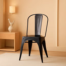 Stackable Metal Dining Chair 18 Inch For Kitchen Use
