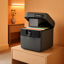 Black Fireproof Safe With Key Lock 14.3X15.5X13.5 HD4100