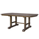 6-Piece Dining Table Set, 60inch to 78inch Extendable Wood Dining Table with Removable Leaf, Kitchen Table Set with 4 Upholstered Side Chair and Bench, Dining Table Set for 6 (Brown)