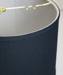 16"W x 10"H Shallow Drum Hard Back Textured Slate Blue