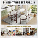 Counter Height Bar Table, 47.5 in Faux Marble Dining Table for Kitchen, Living Room, or Balcony