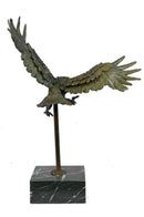 Flying High American Eagle Bronze Sculpture by Milo Bird Art Deco Statue Decor