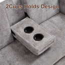 57 Inch Convertible Sofa Bed With USB Charging Ports Grey
