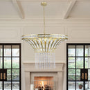8-Light 23.6" Wide Crystal Waterfall Chandelier (Bulb Not Included)