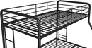 Dusty Metal Bunk Bed Frame Twin Over Full Black Finish
