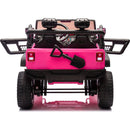 24V Two-Seater Kids Ride On Truck Car W/Parents Control,200wx2,Seat width 20.28in,Four-wheel Suspension,LED Lights,Music,MP3,Bluetooth,Two independent seat belts,Suitable for off-road For Kids Aged 3+