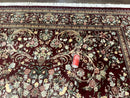 Burgundy Persian Rug 8x10, Pak Persian Floral Carpet, Very Fine 300 KPSI