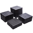 76-Pack 11.42'x11.42' Interlocking Deck Tiles - 68.80 Sq.Ft 3D Wood Grain Plastic Flooring for Outdoor Use,Waterproof & Moisture-Proof Patio Tiles, All-Weather Use & Easy Snap-Together Installation